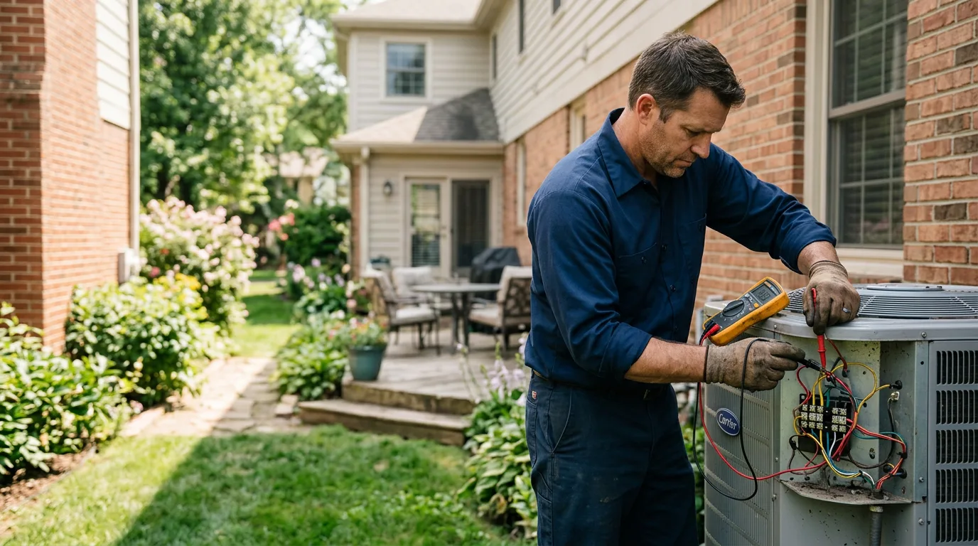 HVAC technician working near Brentwood, TN